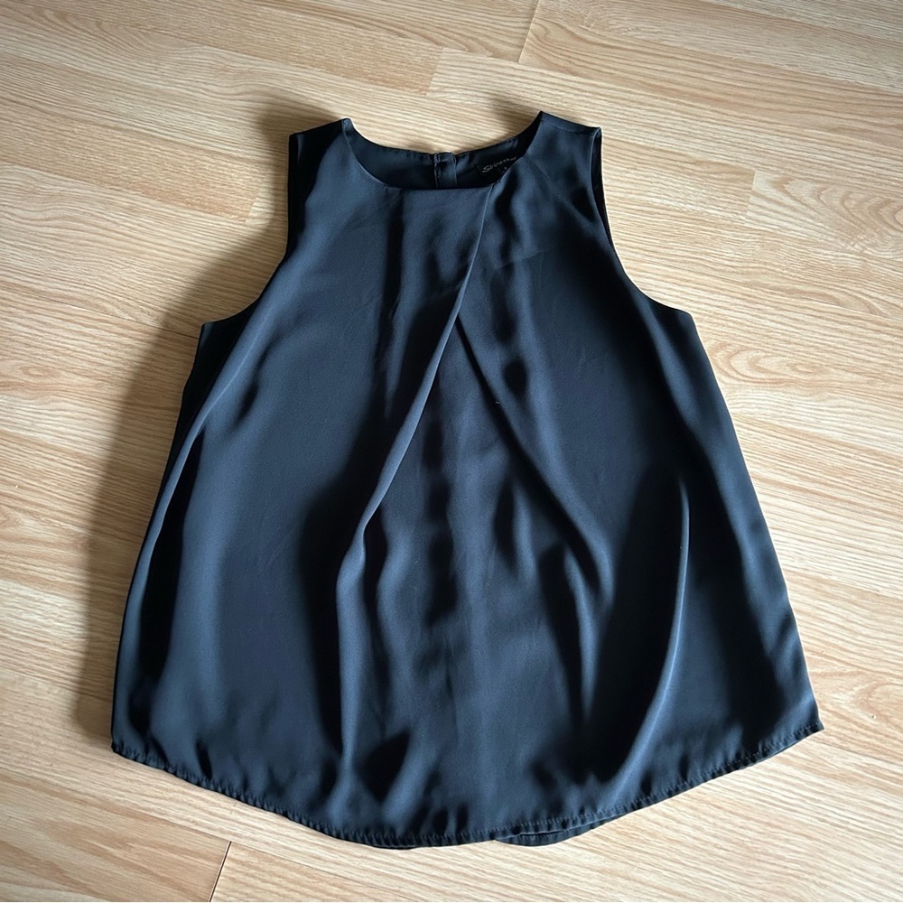 Shinestar Black Sleeveless Blouse Small